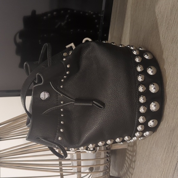 Kenzo Handbags - Kenzo Leather Silver Studded Bucket Bag